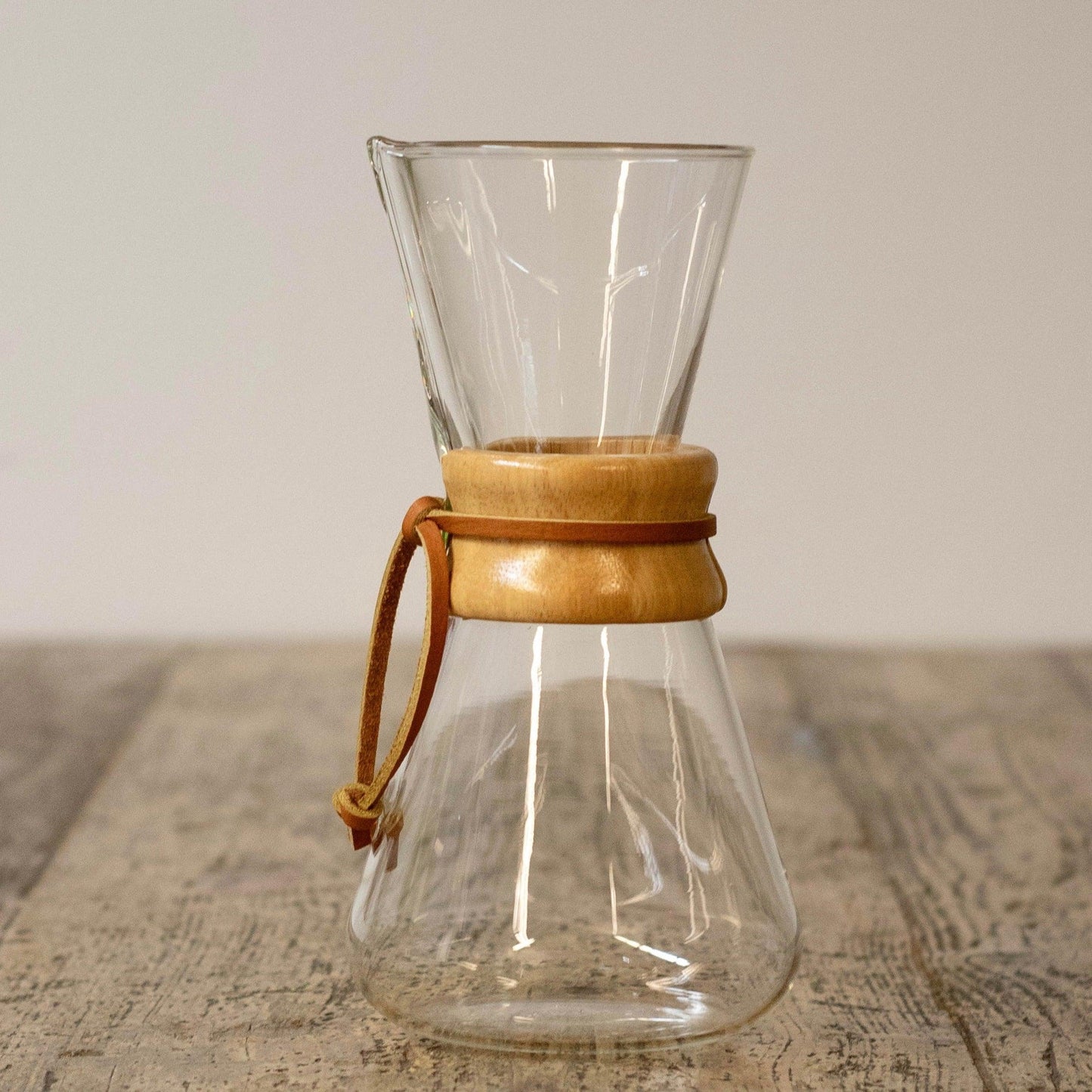 Three cup chemex coffee brewer