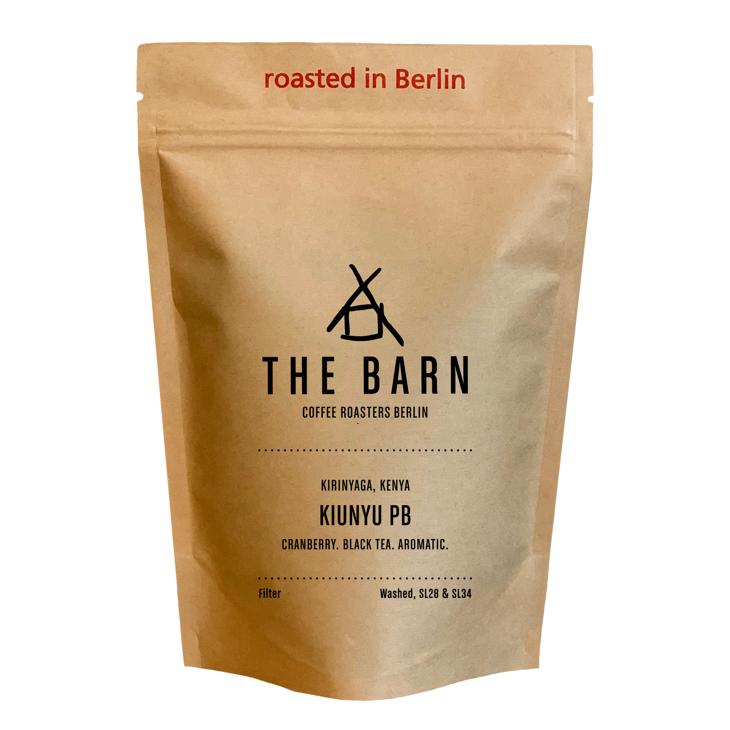 Kiunyu PB coffee bag from The Barn Coffee Roasters Berlin on a white background