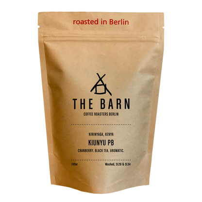 Kiunyu PB coffee bag from The Barn Coffee Roasters Berlin on a white background
