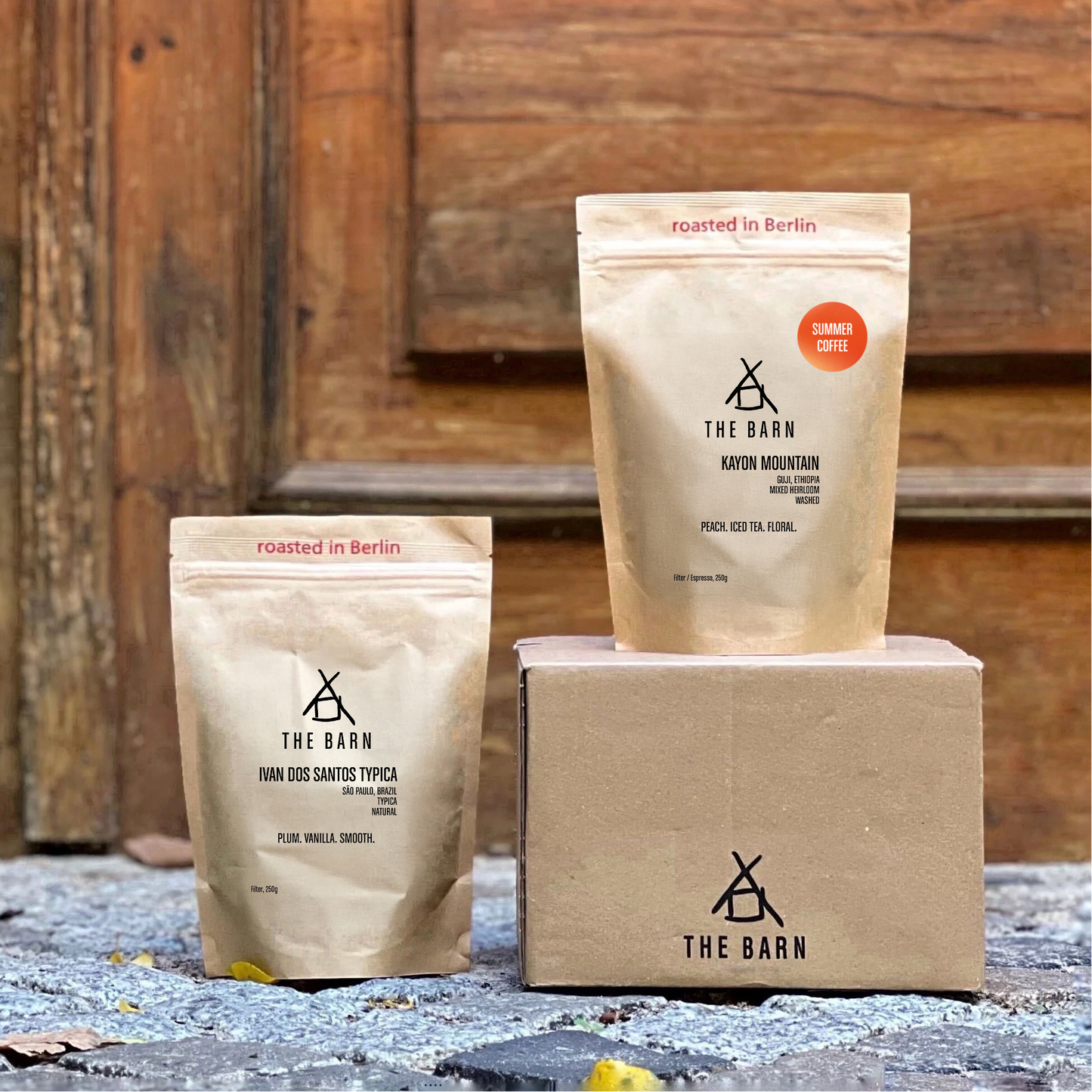 Image of ROASTERS CHOICE SUBSCRIPTION coffee bags from The Barn, showcasing unique flavor profiles.