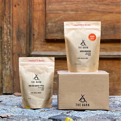 Image of ROASTERS CHOICE SUBSCRIPTION coffee bags from The Barn, showcasing unique flavor profiles.